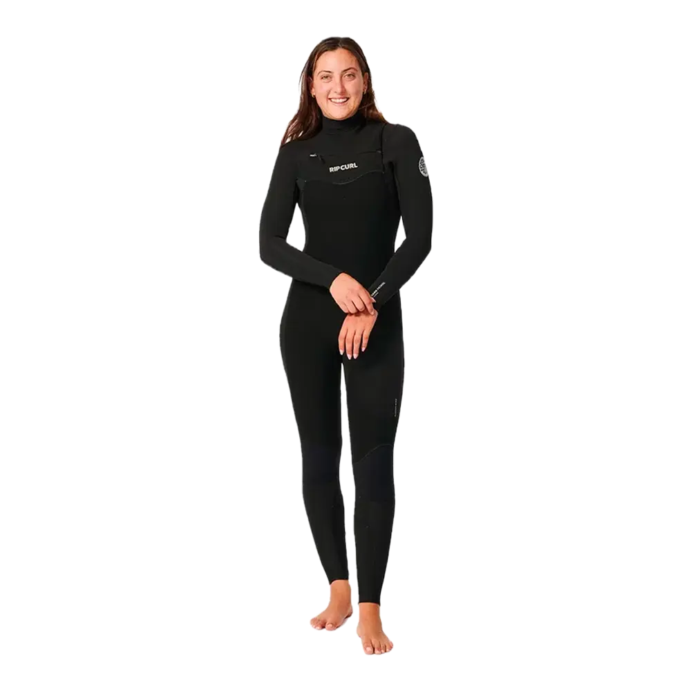 Rip curl - Combinaison intégrale femme - Dawn patrol front zip E5 5/3 noir Surfshop - Shapers Club House