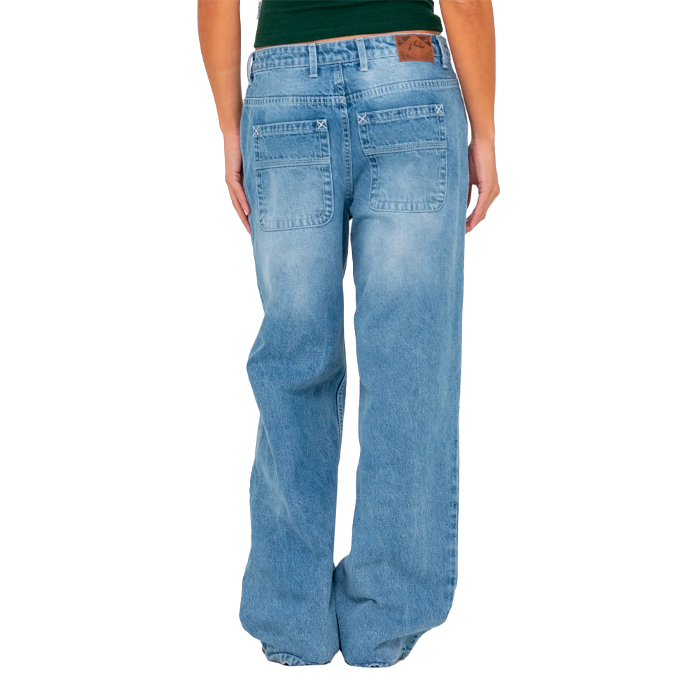 Rusty - Pantalon femme - Bethany baggy lowrise jean "Middy bleu" bleu