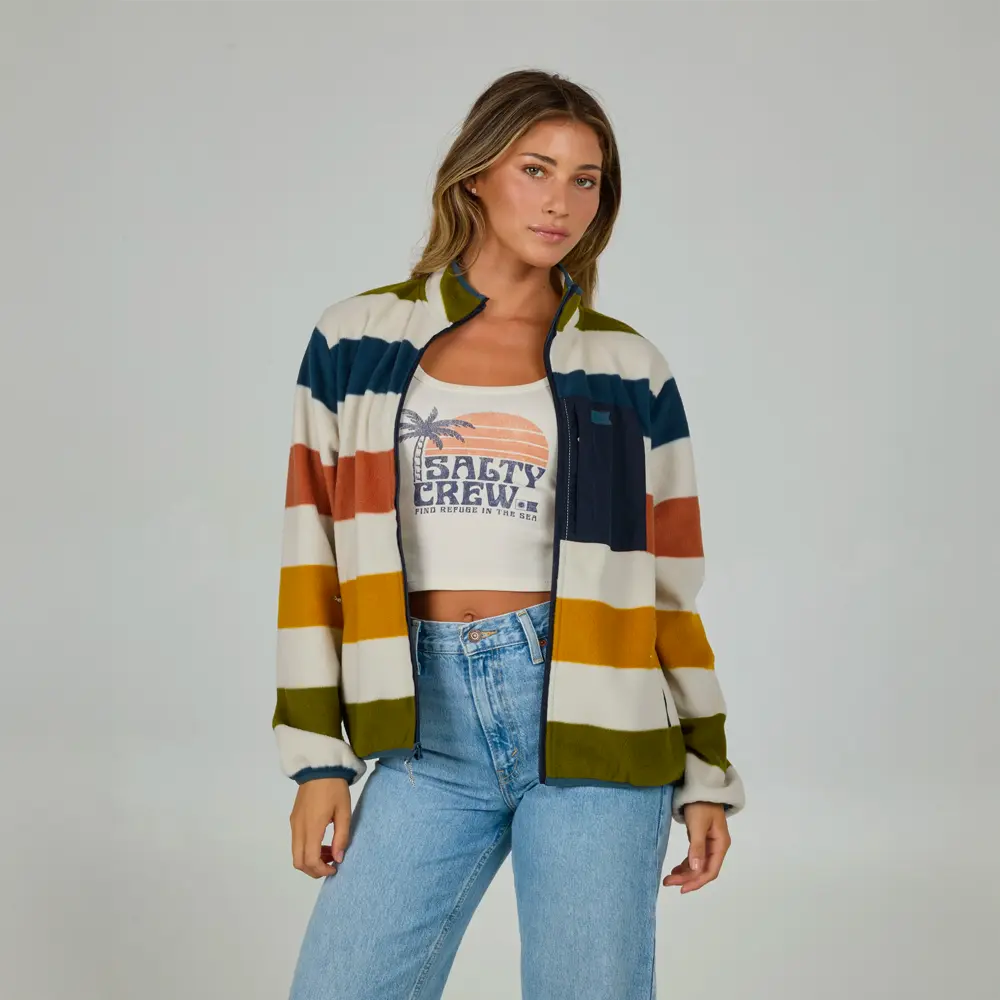 Salty crew - Polaire femme - Polar jacket swelter multicouleur Globe Europe SAS