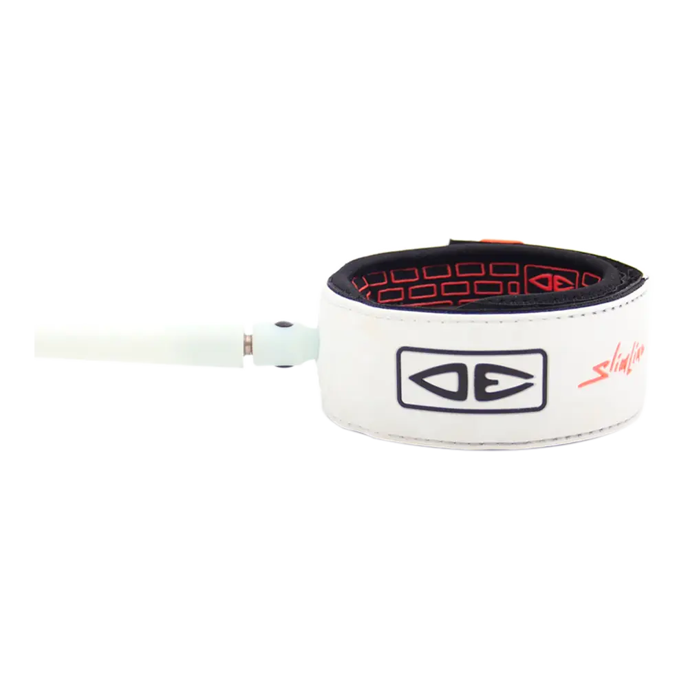 Ocean and earth - Leash - Comp 6' slimline light weight blanc Surfshop - Shapers Club House