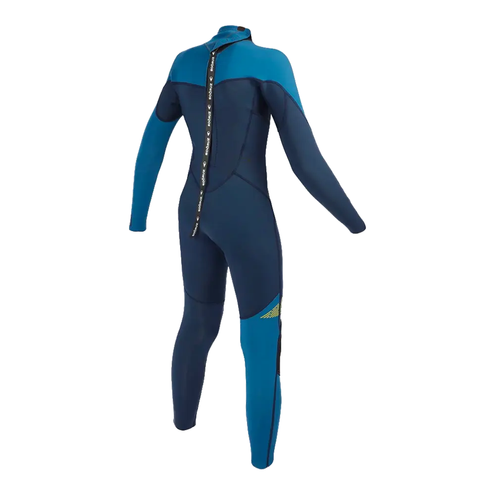 Soöruz - Combinaison intégrale - Fly + back zip 4/3 mm bleu Gemm SAS