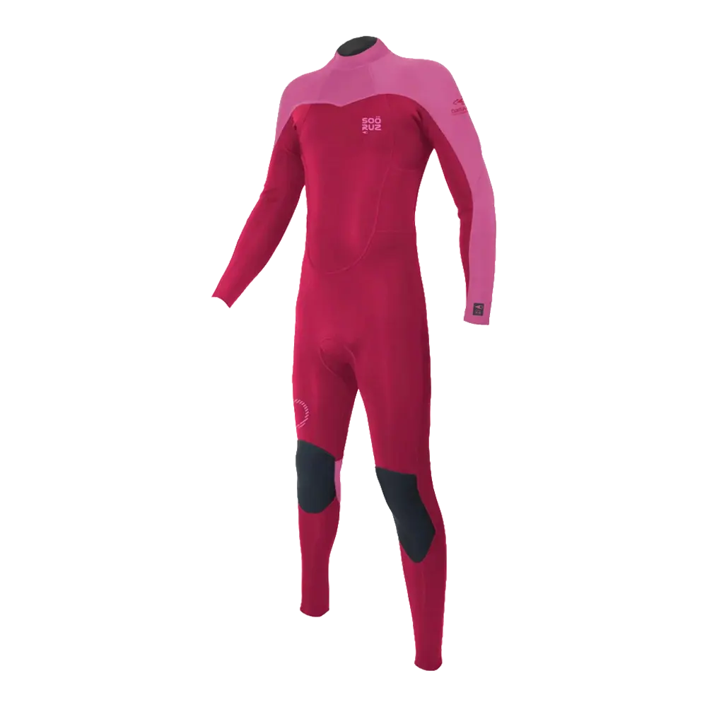 Soöruz - Combinaison intégrale - Fly + back zip 4/3 mm rose Gemm SAS