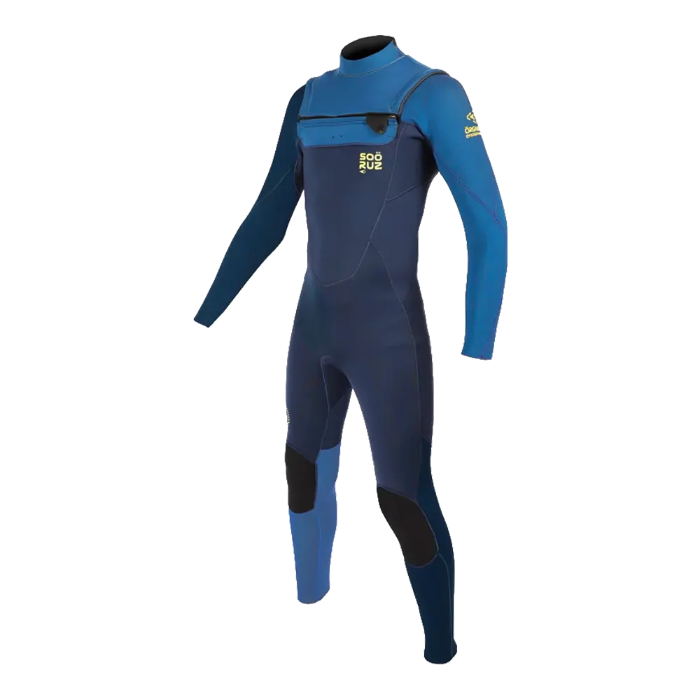 Soöruz - Combinaison intégrale - Fly + front zip 4/3 mm bleu Gemm SAS