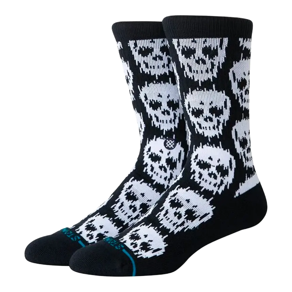 Stance - Chaussettes - Static skull crew noir United legwear & apparel Europe B.V.