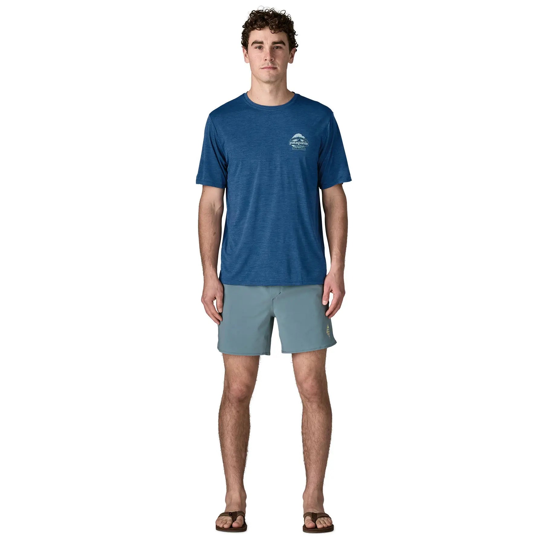 Patagonia - T-shirt - M's Cap Cool Daily Shirt - Great Waves bleu Patagonia Purpose Trust