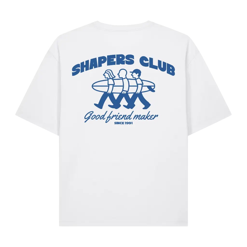 Shapers Club - T-Shirt Oversize - Good friend maker - Blanc - Face arrière