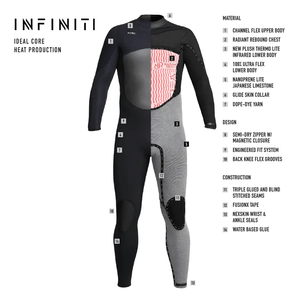 XCEL - Combinaison intégrale homme - Infinity - 5 / 4 MM Camo Surfshop - Shapers Club House