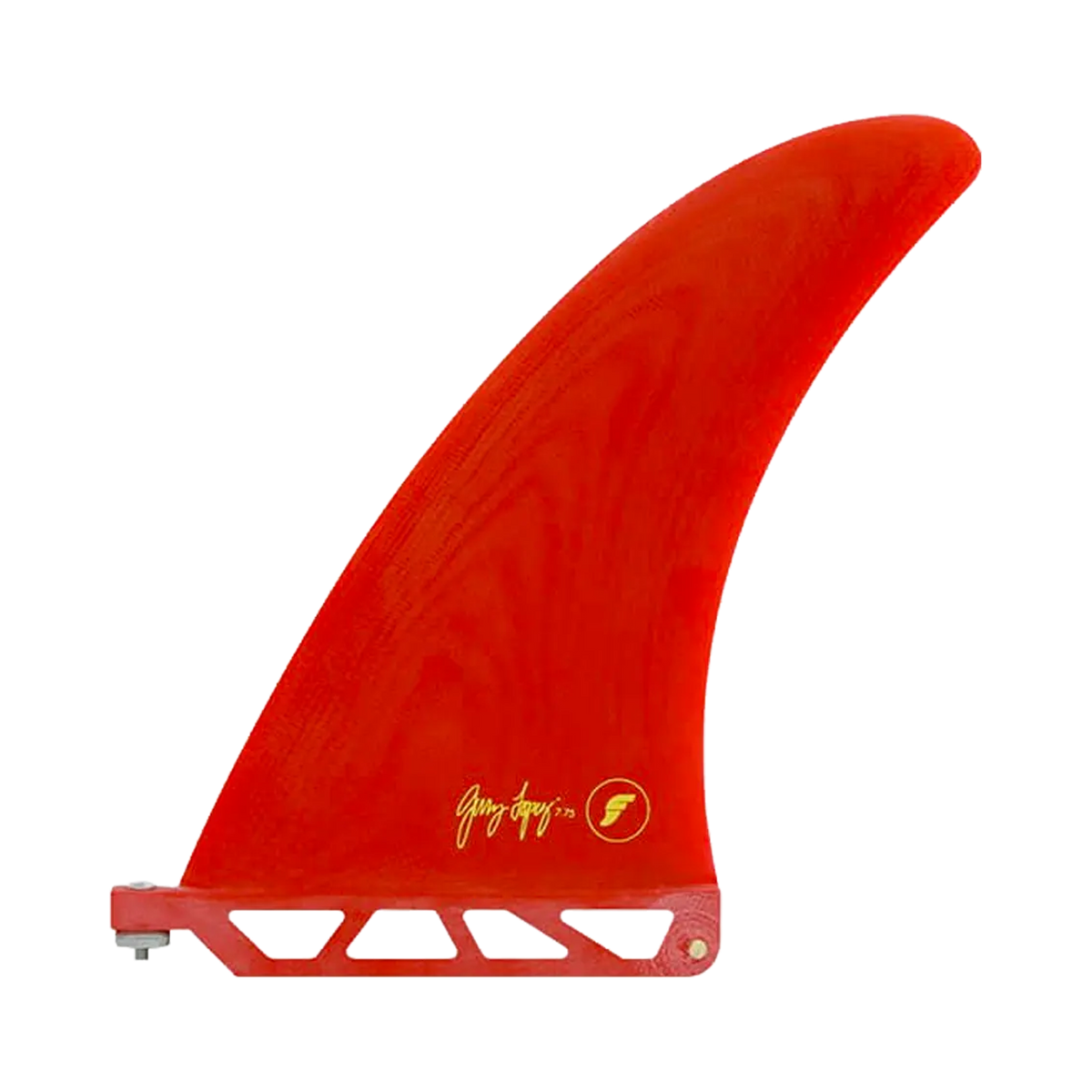 Futures - Fins Single - Gerry Lopez solid Fibre Glass 7.75" red Viral surf