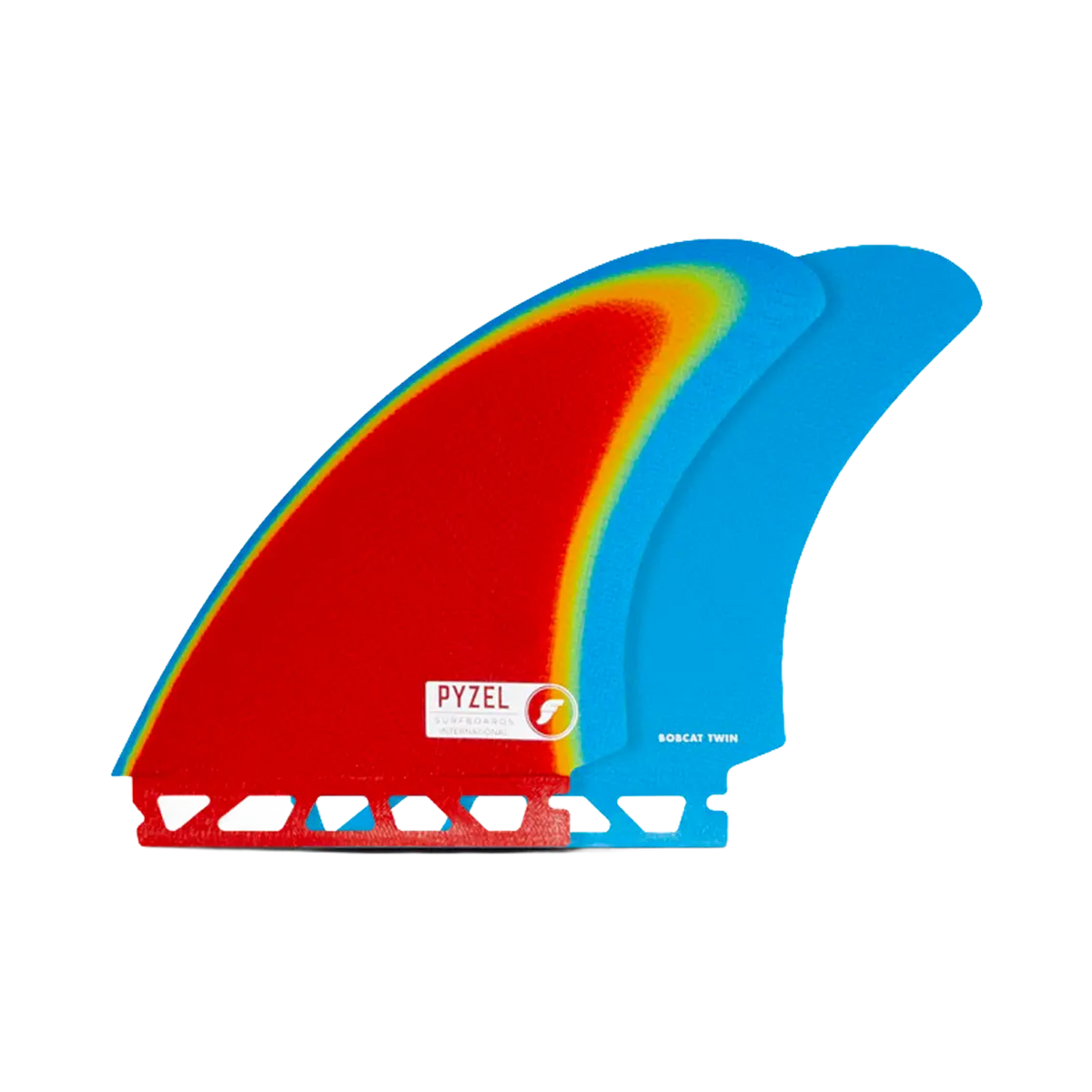 Futures - Fins Twins - Pyzel Bobcat Multicolor Glass Fiber Viral Surf