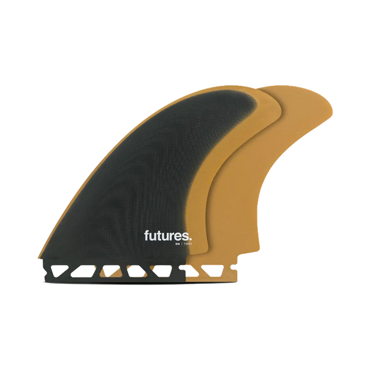 Futures - Fins Twins - FEN Slate Brown Fire Glass Fibre Viral Surf
