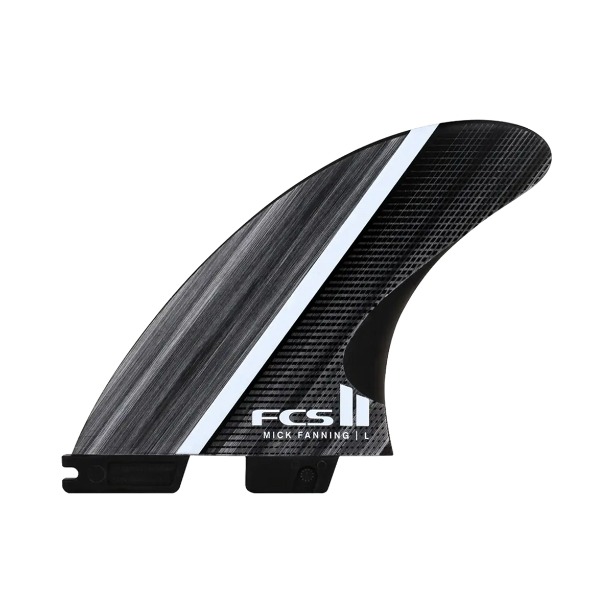 FCS II - Fins Thrusters - MF Fusion tri retail fins Black Glass Fibre Surf Hardware International