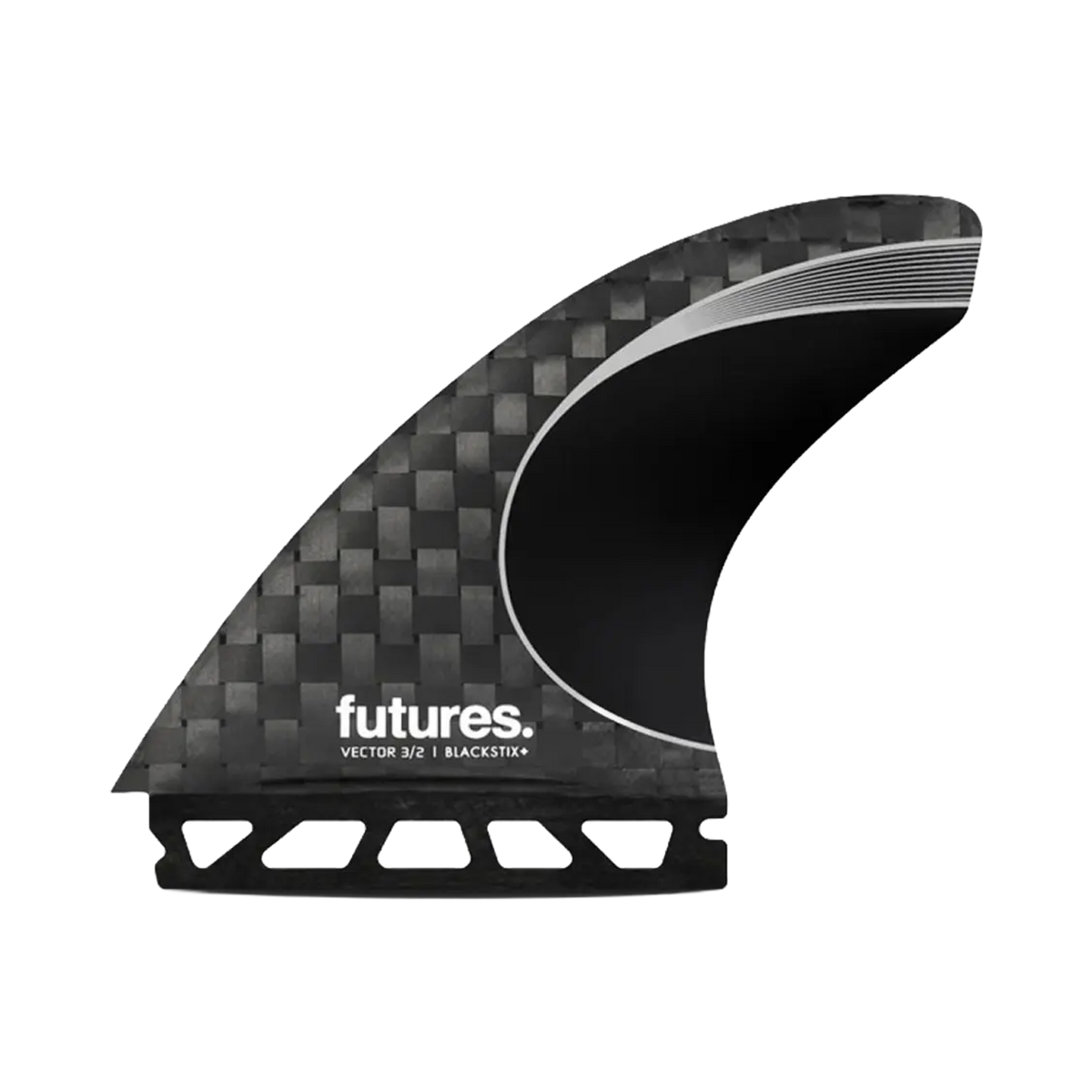 Futures - Fins Thrusters - Vector 3/2 blackstix silver noir Viral surf