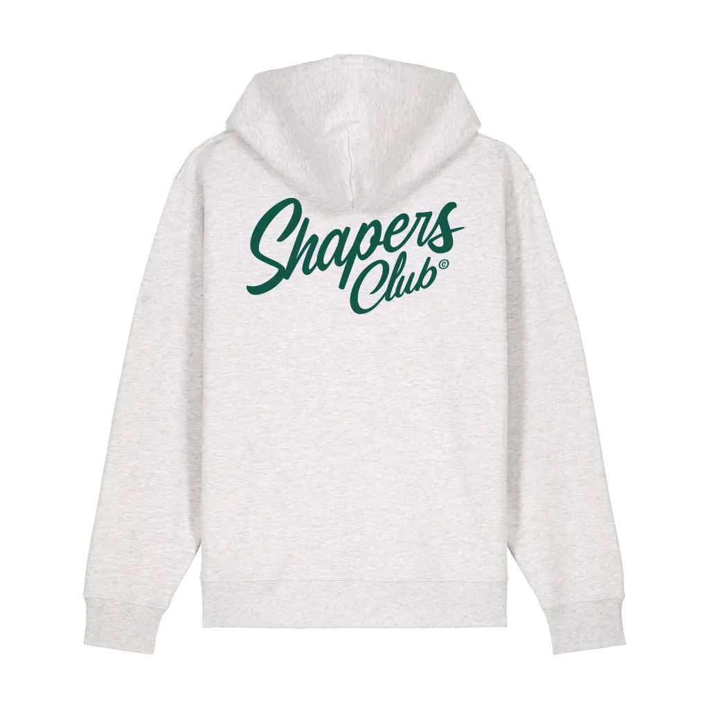 Shapers Club - Hoodie - Classic logo GREEN - Gris - Face arrière