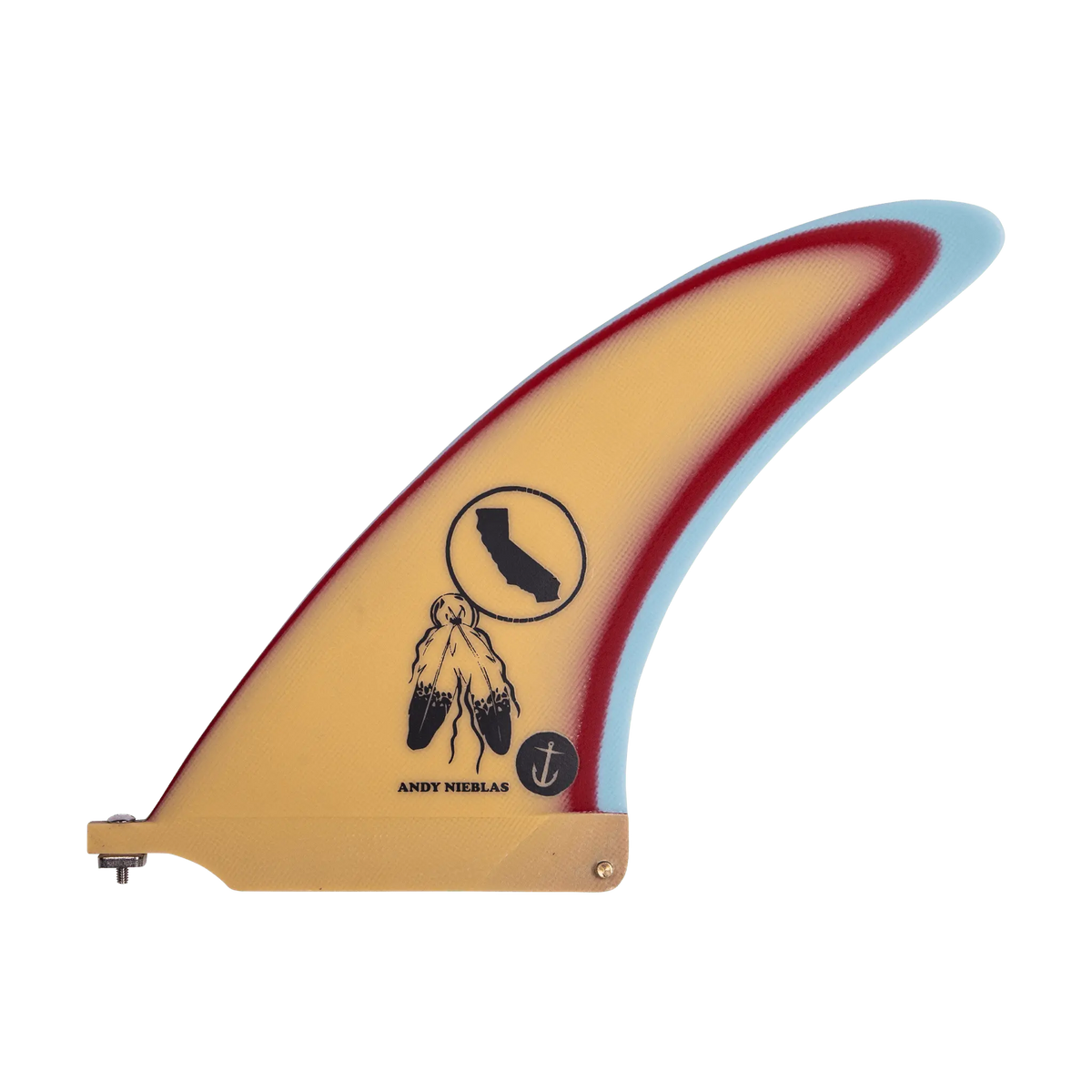 Captain fin & Co - Aileron single - Andy Nieblas 7.5" jaune