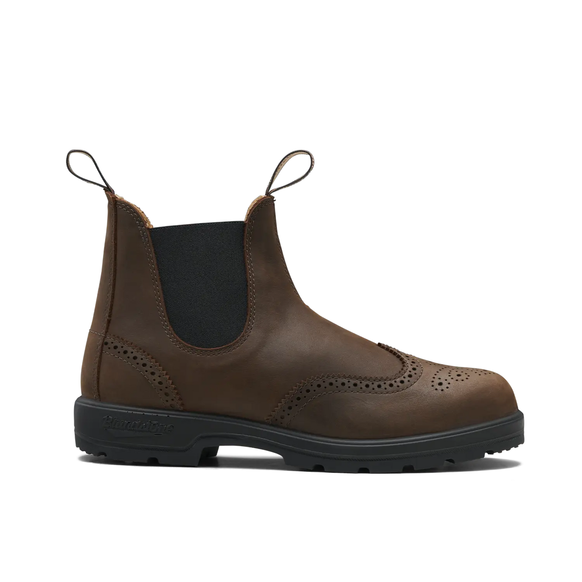 BLUNDSTONE - BOOTS - CHELSEA - ANT BRN BROGUE US 9 / 42 EU