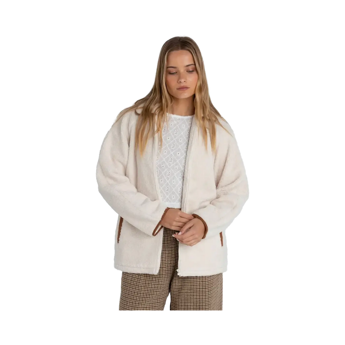 Rhythm Vests & Coveralls Snowy Sherpa Jacket beige – view 1