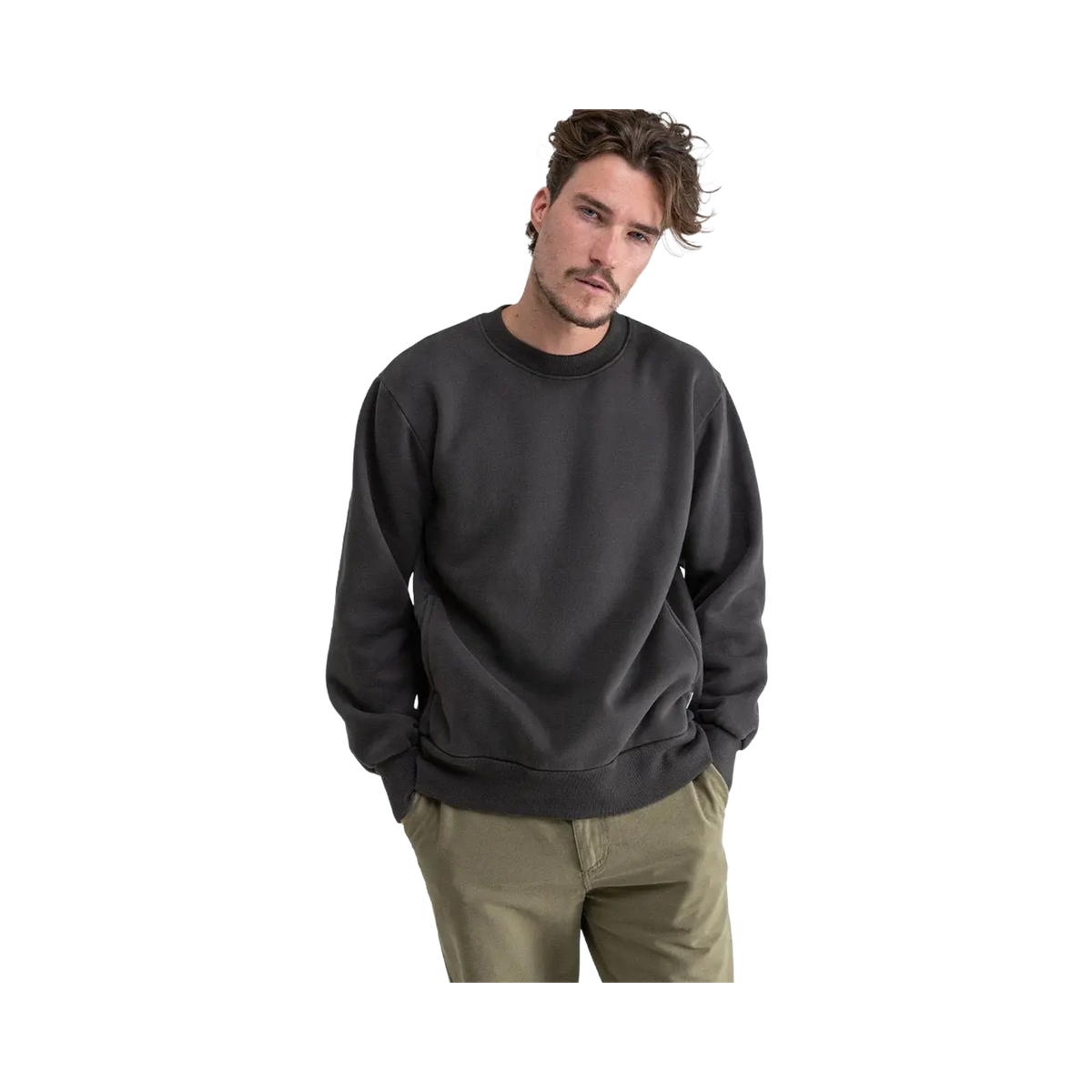 Rhythm - Pulls & mailles - Classic Fleece Crew noir Hoff