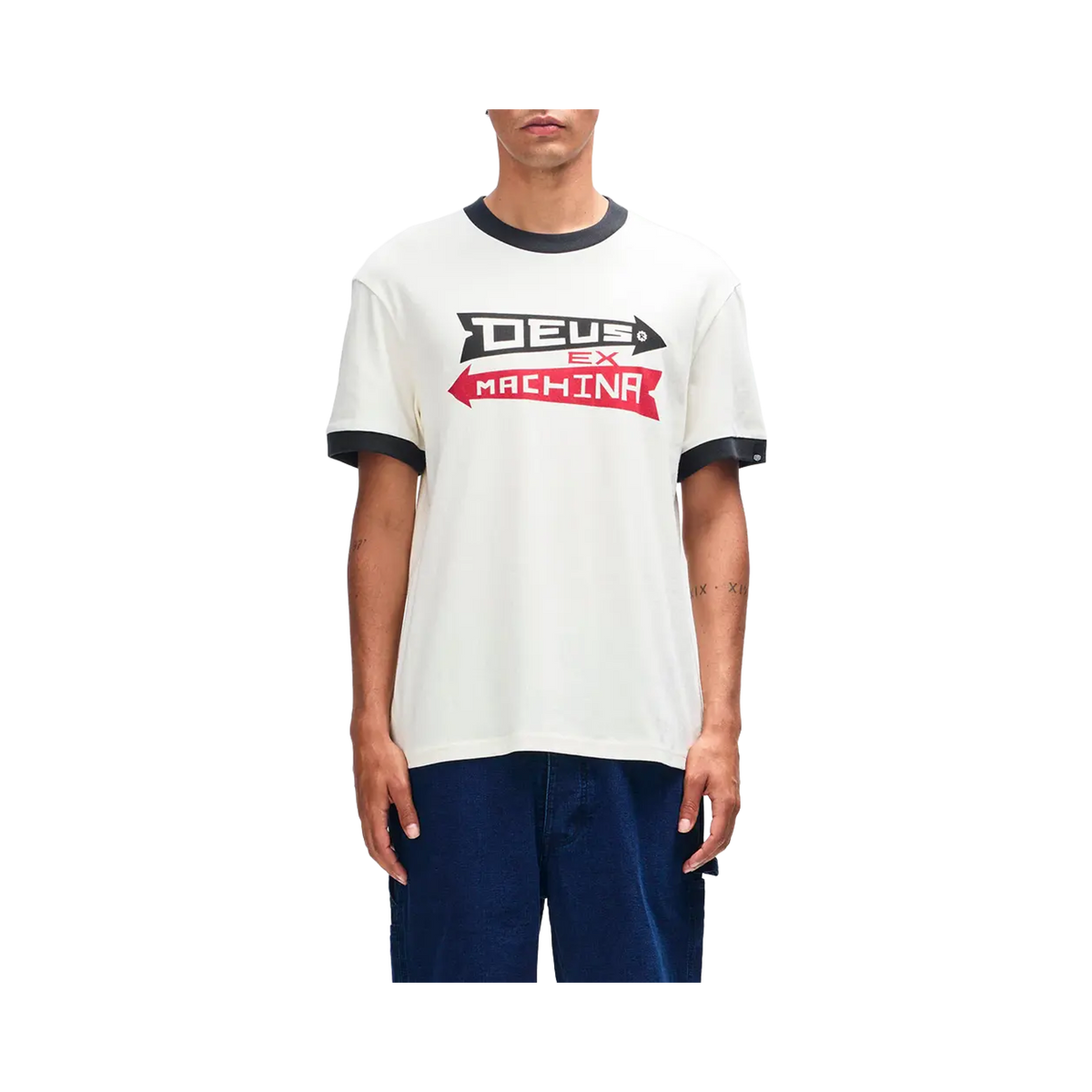 Deus Ex Machina - T-shirts - Arrows ringer tee white Deus ex machina