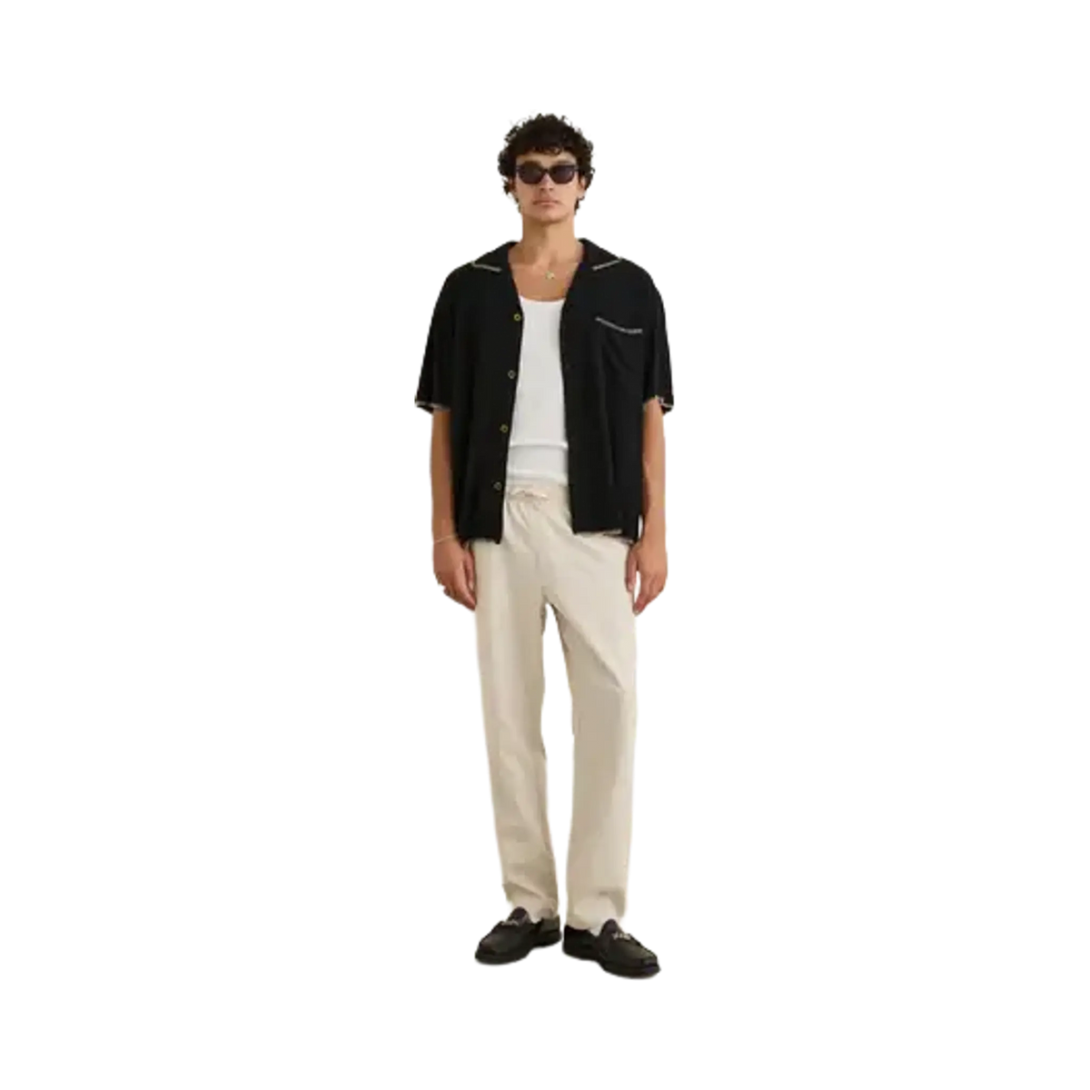 Rhythm Pantalons Linen Jam white – view 1