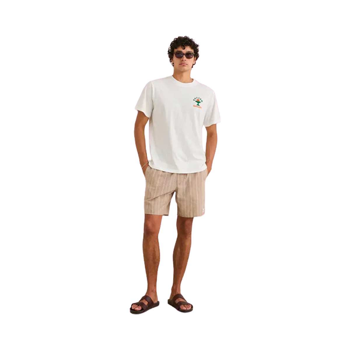 Rhythm - Shorts - Seersucker marron Hoff
