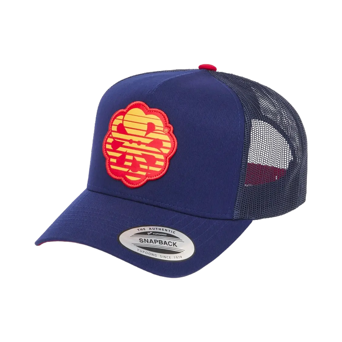 Jonsen Island - Hats - Trucker flower 3 famous navy blue Jonsen Island