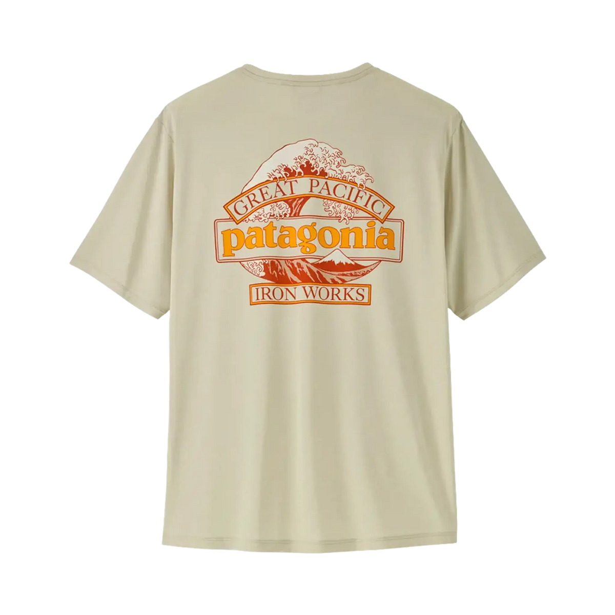 Patagonia T-shirts Cap Cool Daily Shirt Great Waves Dyno White – vue 2