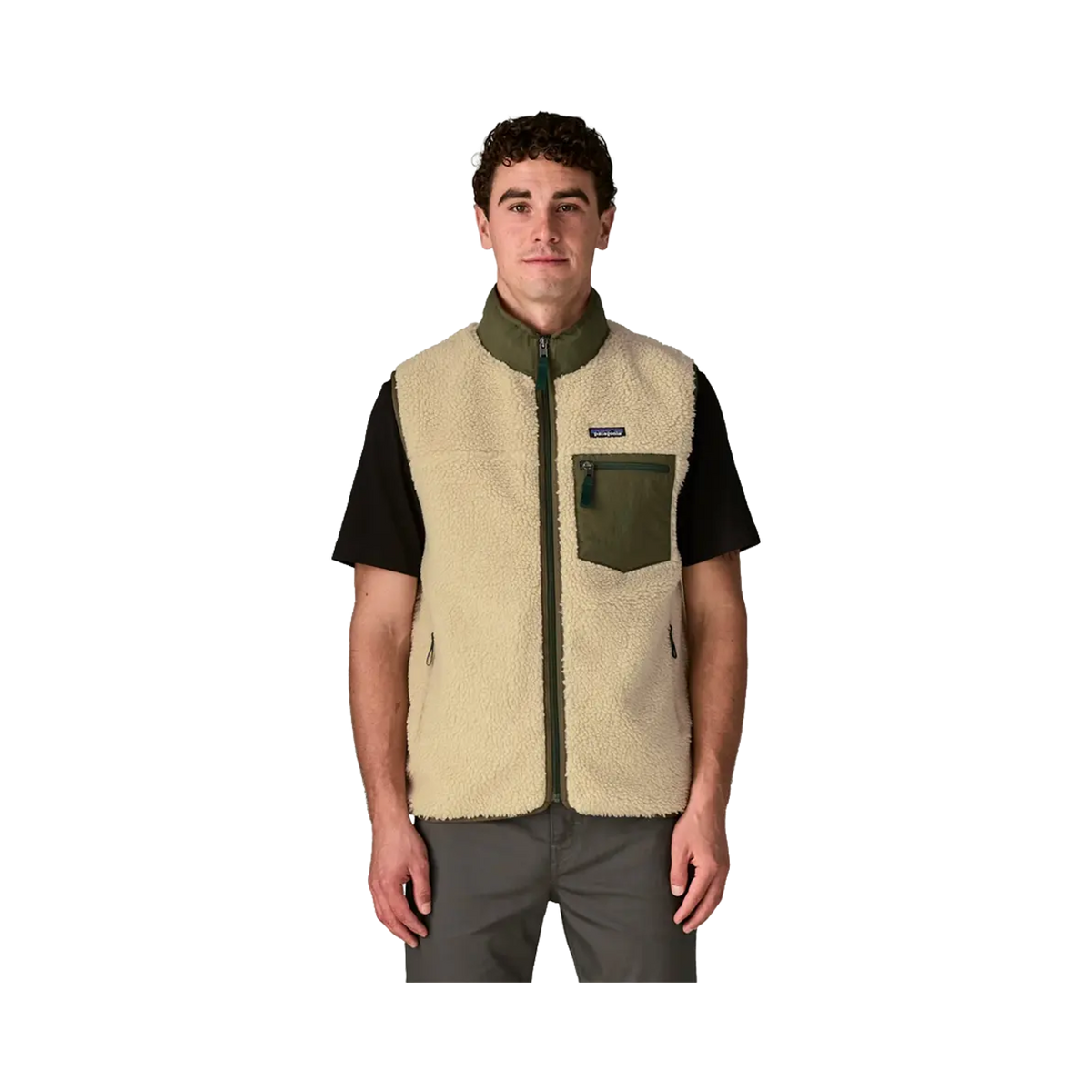 Patagonia - Jackets & Overalls - Classic Retro-X Vest - Dark Natural w/Basin Green Patagonia Purpose Trust