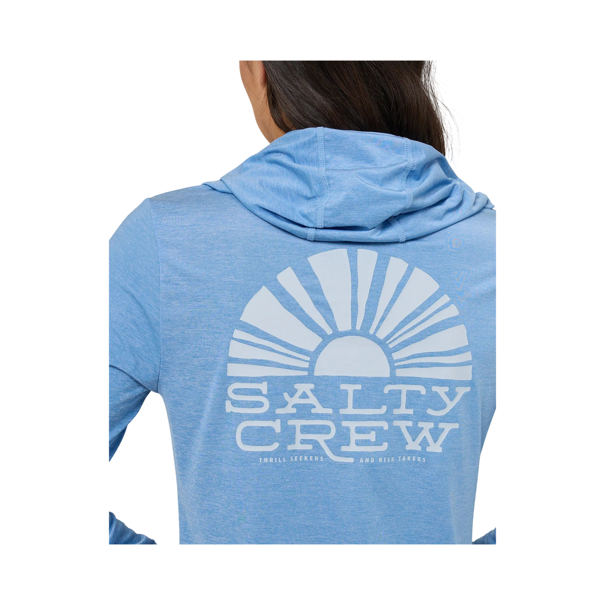 Salty crew - Long-sleeved t-shirts - Sunshine hodded blue sunshirt - photo 3
