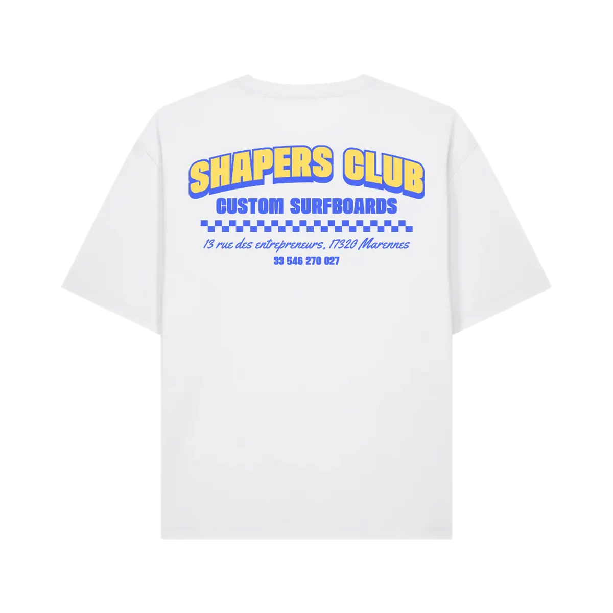 Shapers Club - Oversize T-Shirt - Address SS26 - White - Back