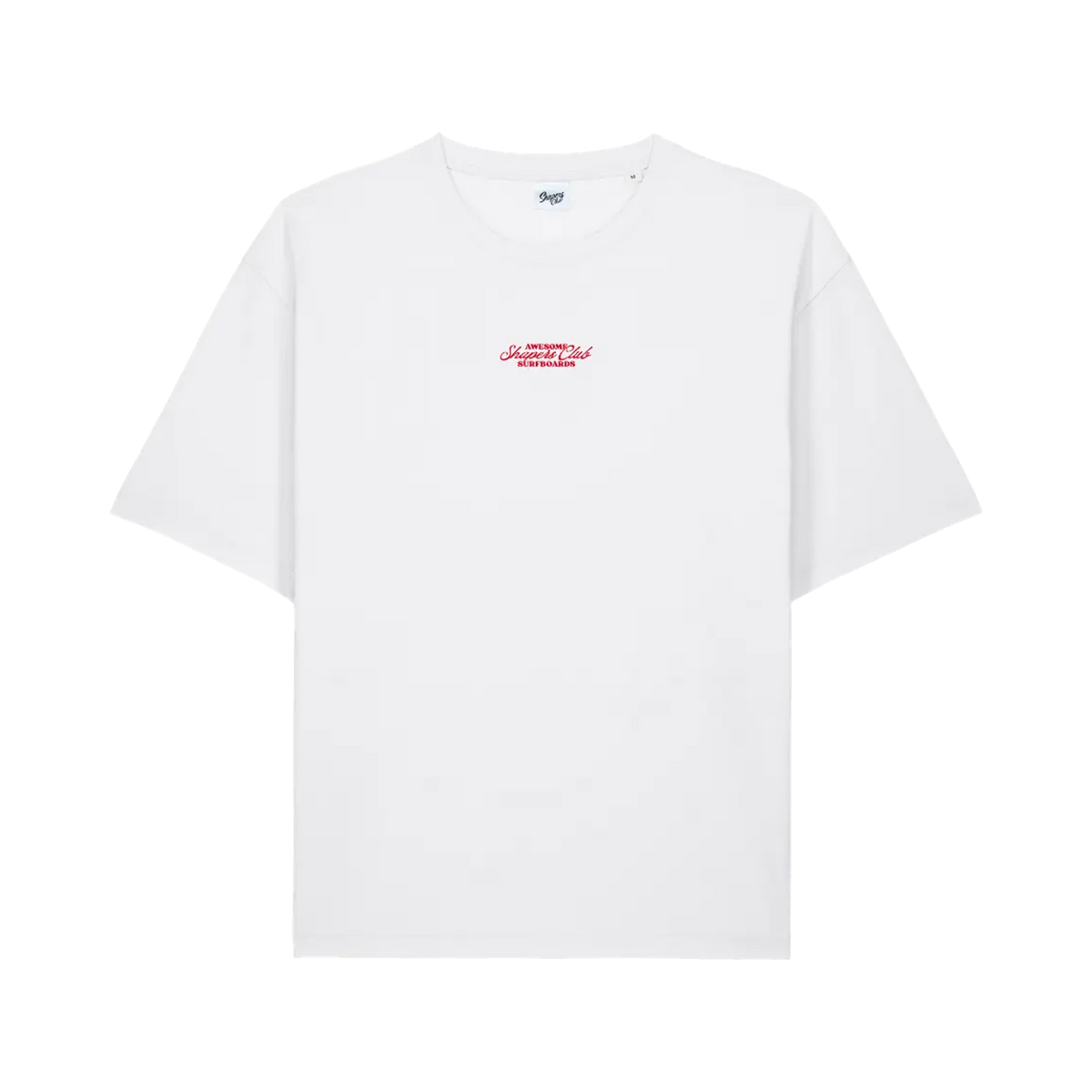 Shapers Club - Oversized T-Shirt - Awesome surfboards - White - Front view