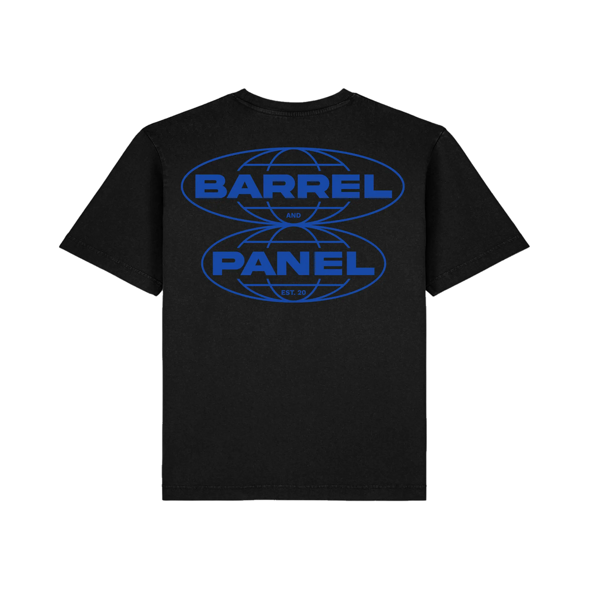 Barrel & Panel - T-Shirt Oversize - Double globe - Washed Black - photo 1