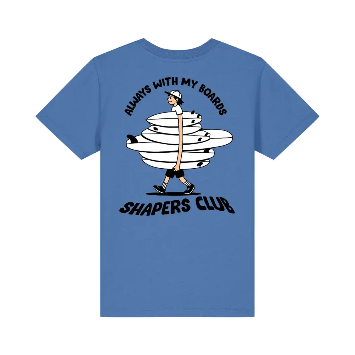 Shapers Club - Kids T-Shirt - My boards - Blue - Back side