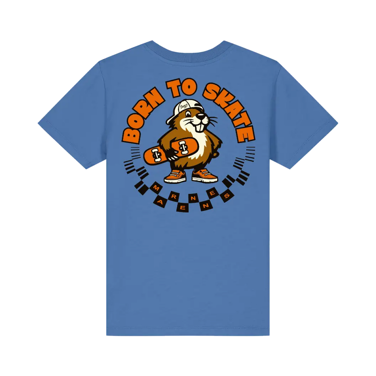 Shapers Club - Kids T-Shirt - Born to skate - Blue - Back side