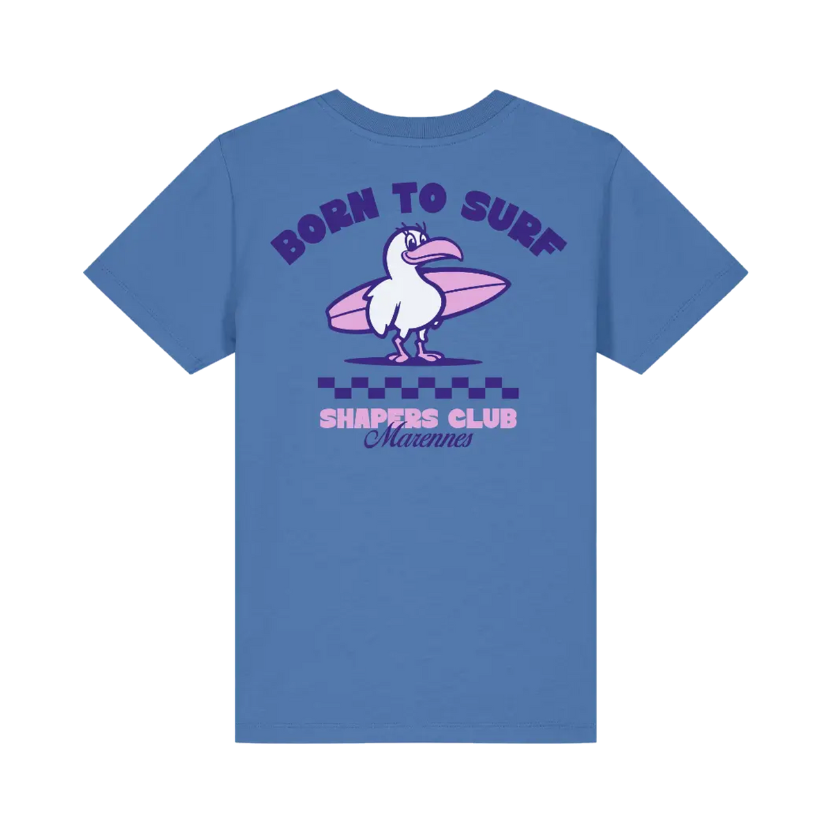 Shapers Club - Kids T-Shirt - Born to surf - Blue - Back side