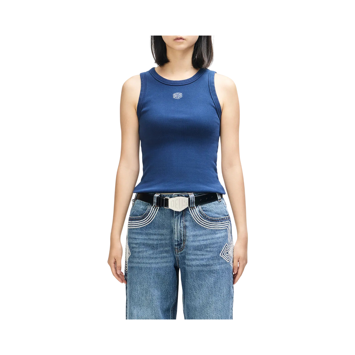 Deus ex machina - T-shirt - 4X4 Shield Tank blue