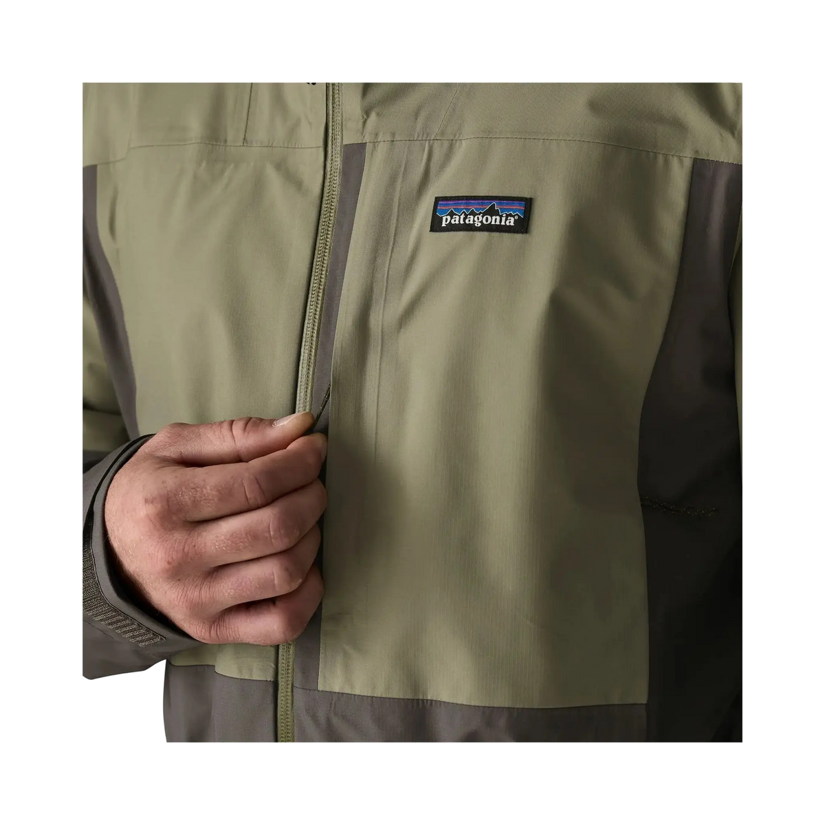 Patagonia Vestes & surchemises M's Boulder Fork Rain Jkt vert – vue 6