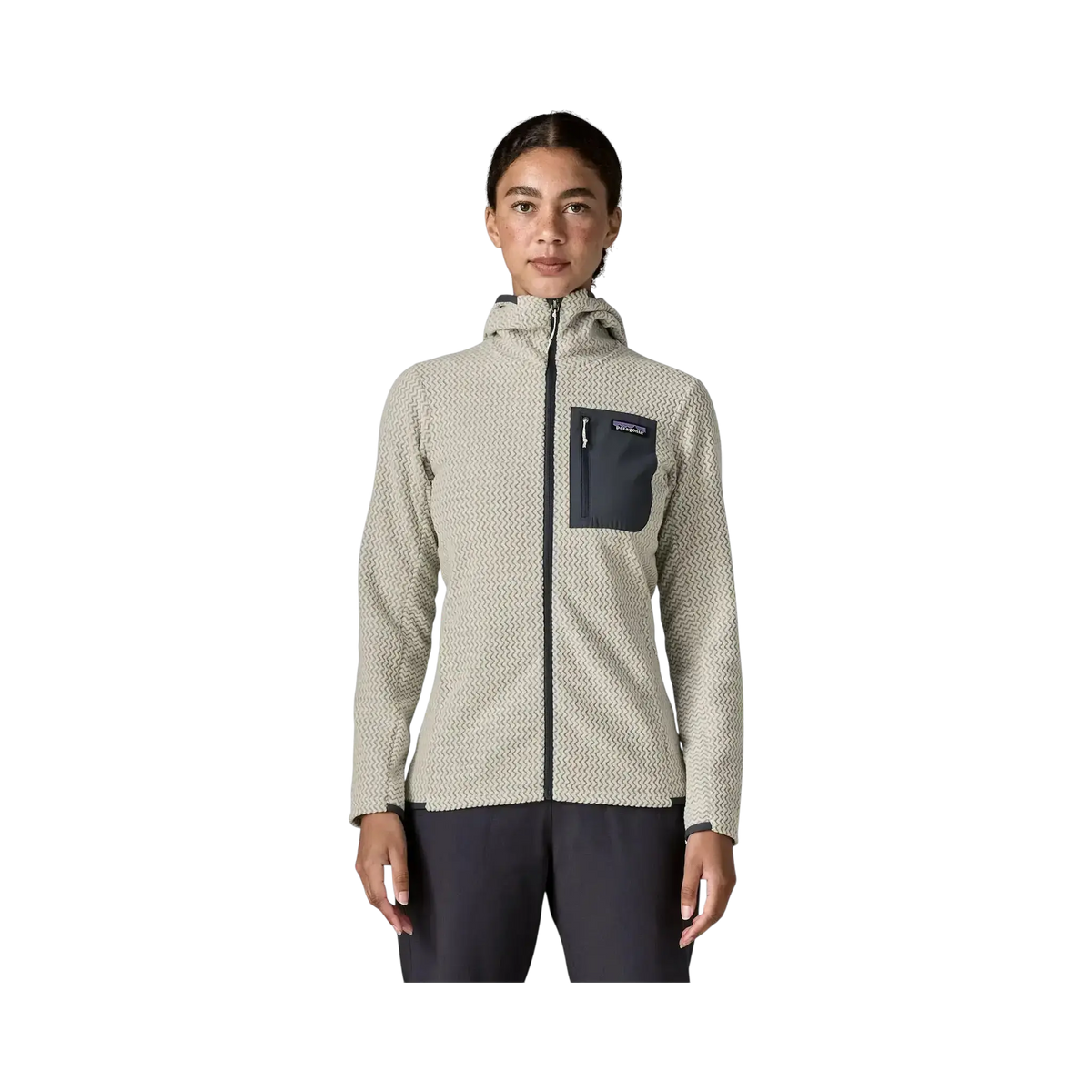 Patagonia Sweats & hoodies W's R1 Air Full-Zip Hoody blanc – vue 2