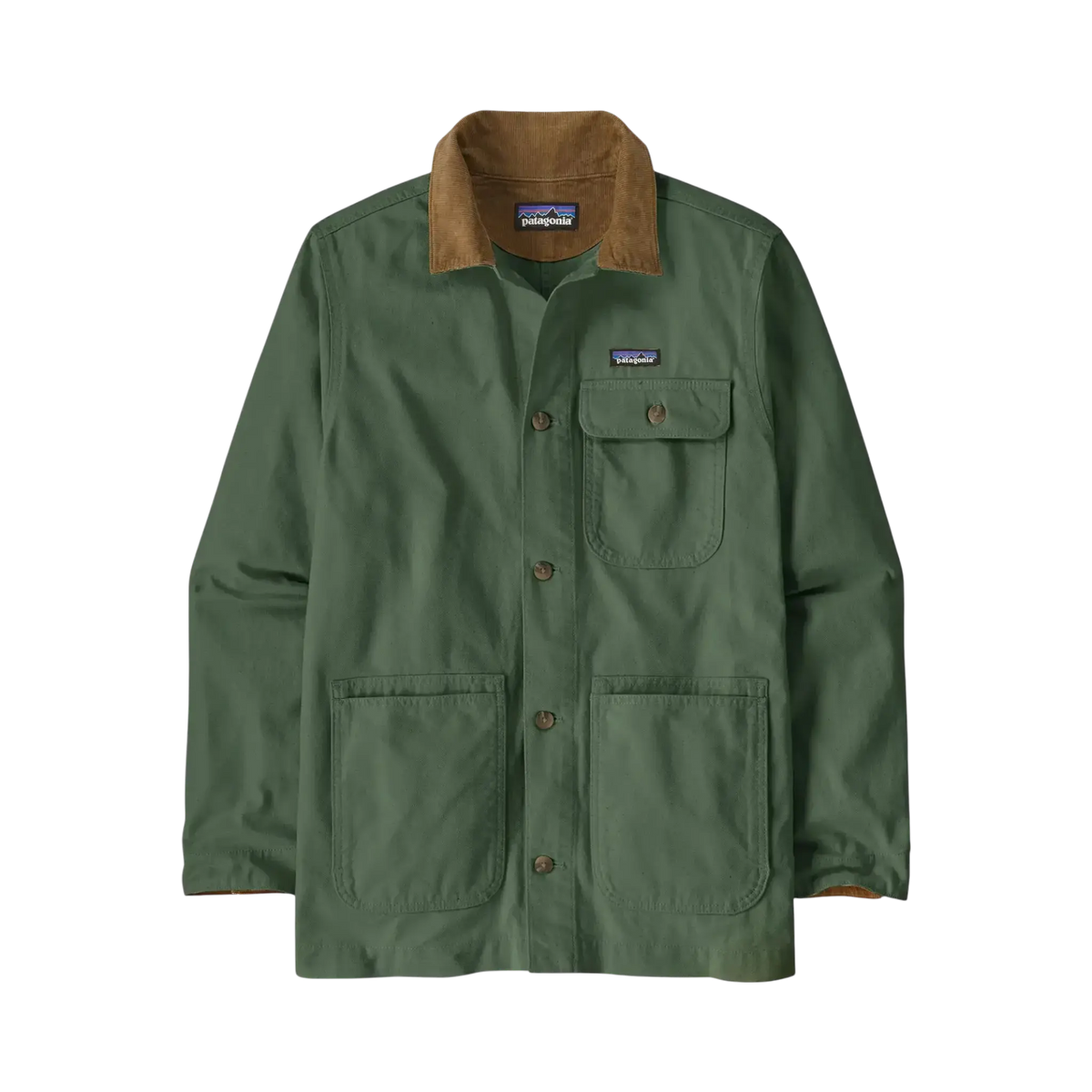 Patagonia M's Point Reyes Canvas Jkt vert - Veste en toile sur fond transparent - Surfshop Shapers Club House, La Rochelle