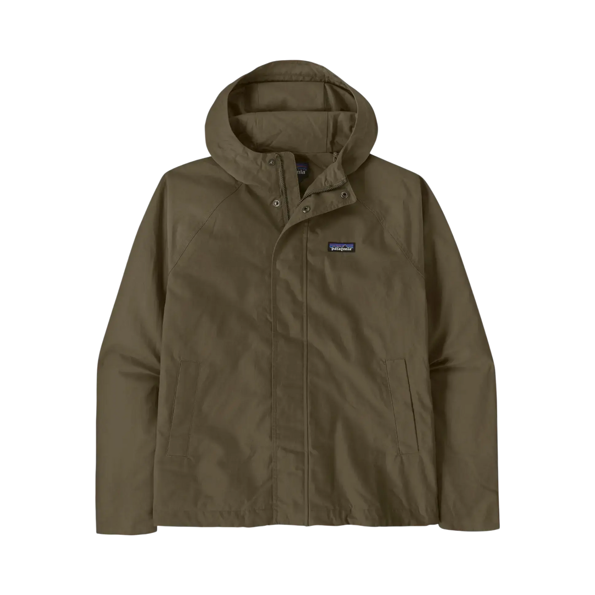 Patagonia M's Dry Wax Cotton Jkt green - Waxed cotton jacket on a transparent background - Surfshop, Shapers Club House La Rochelle