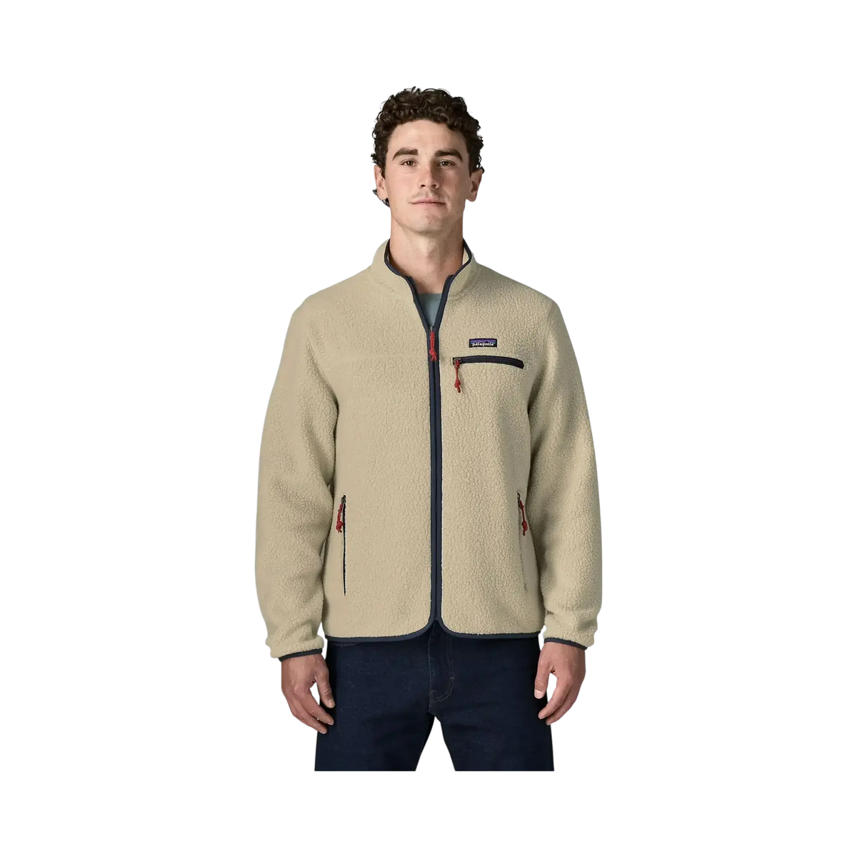 Patagonia M's Retro Pile Jkt jaune - Veste sherpa sur fond transparent - Surfshop Shapers Club House, La Rochelle