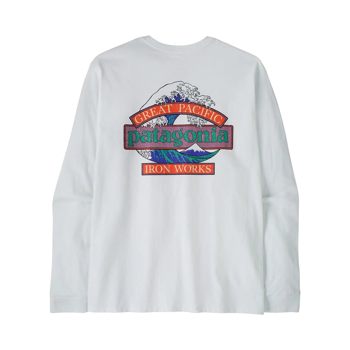Patagonia - T-shirts - M's L/S Great Waves Responsible-White Patagonia Purpose Trust
