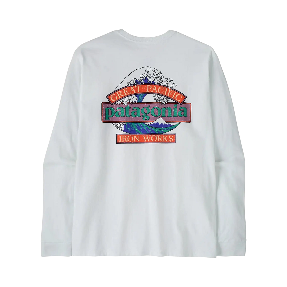 Patagonia - T-shirts - M's L/S Great Waves Responsibili-Tee blanc Patagonia Purpose Trust