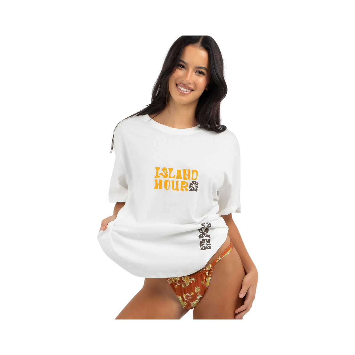 ISLAND HOUR OVERSIZED TEE M / US 30 / EU 40 BLANC - photo 2