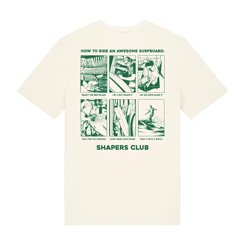 Shapers Club - T-Shirt Regular - Board's life - Beige - Face arrière