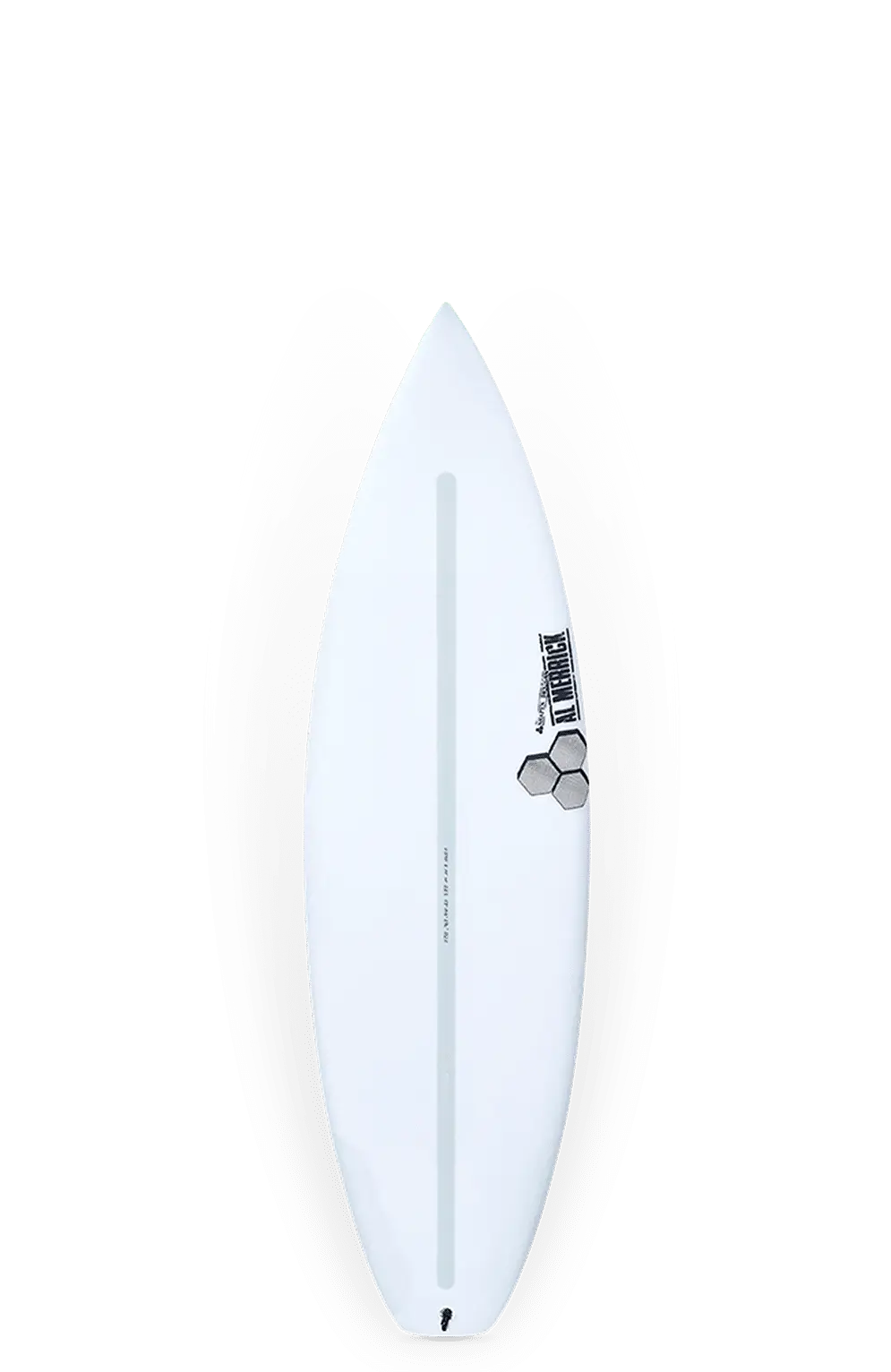 Shapers-Club- Une planche de surf blanche Dumpster Diver 2, mesurant 6'2" x 20 3/4" x 2 7/8", volume de 39,6 L, présente un design élégant et allongé avec une seule fente pour aileron et un logo sur le côté droit. Fabriqué à partir de matériaux EPS + Spine-tek, il se dresse verticalement sur un fond uni. -surfshop-surfboard