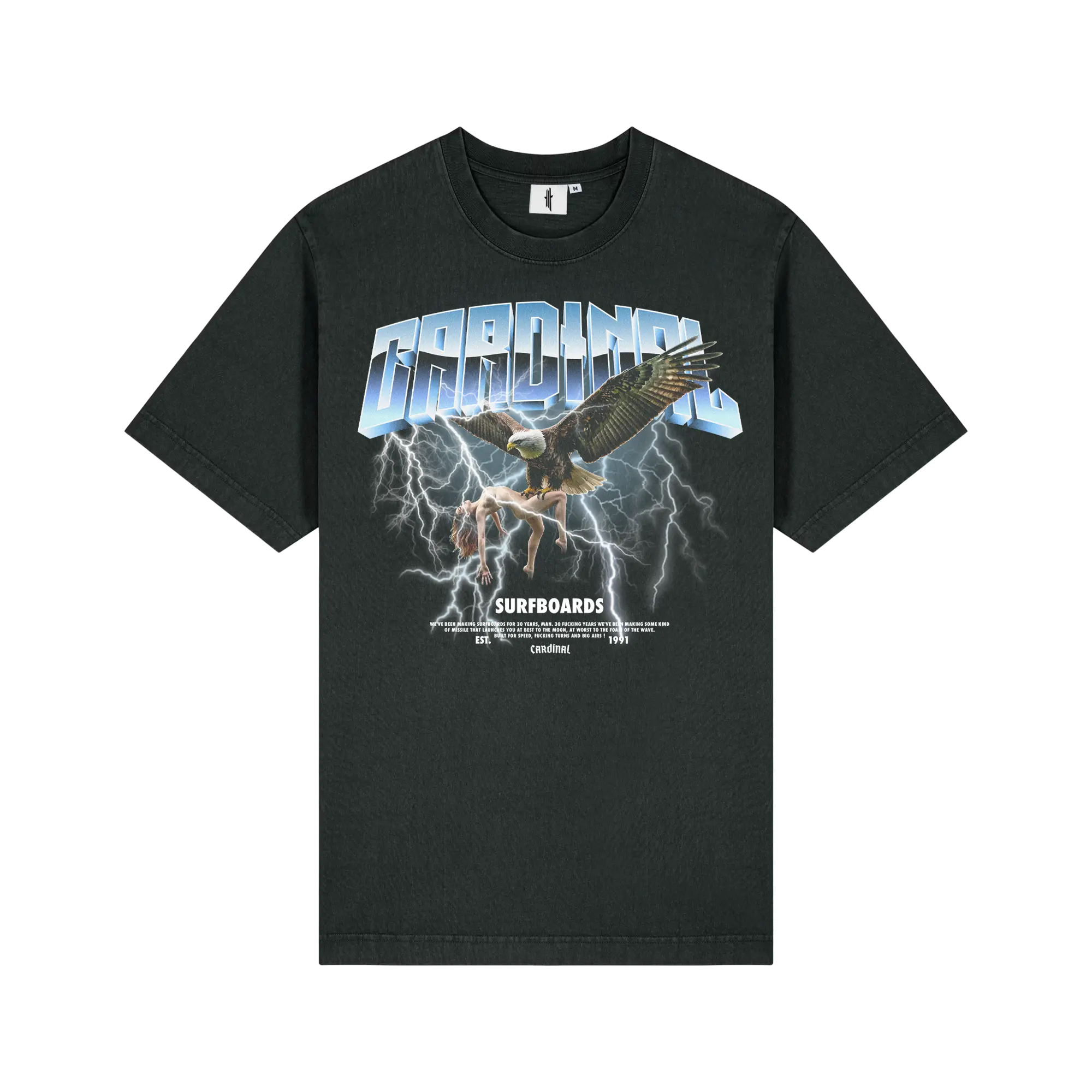 Cardinal - T-shirt - Eagle noir Surfshop - Shapers Club House