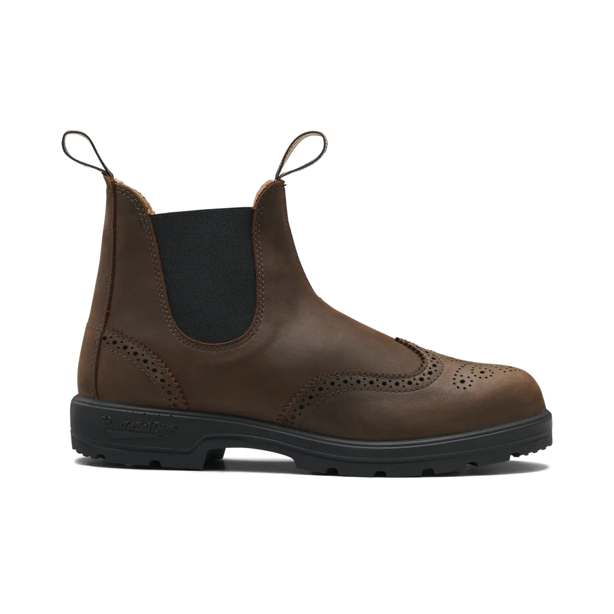 BLUNDSTONE - BOOTS - CHELSEA - ANT BRN BROGUE US 9 / 42 EU