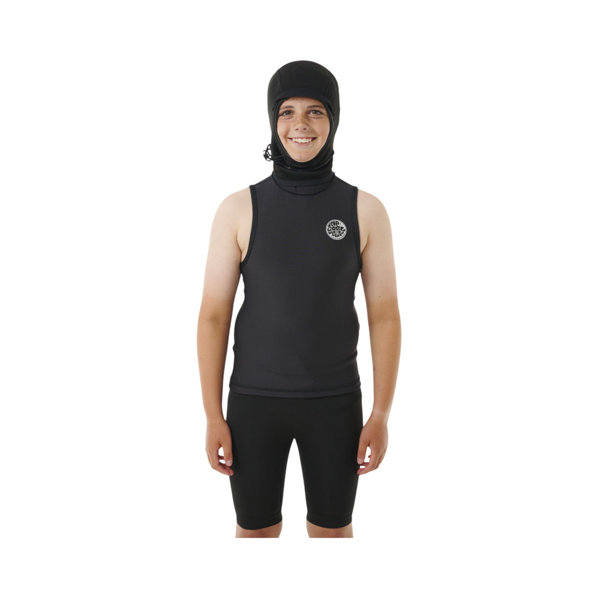RIP CURL - KIDS FBOMB POLYPRO HOOD VEST 16 BLACK FW24 - photo 1