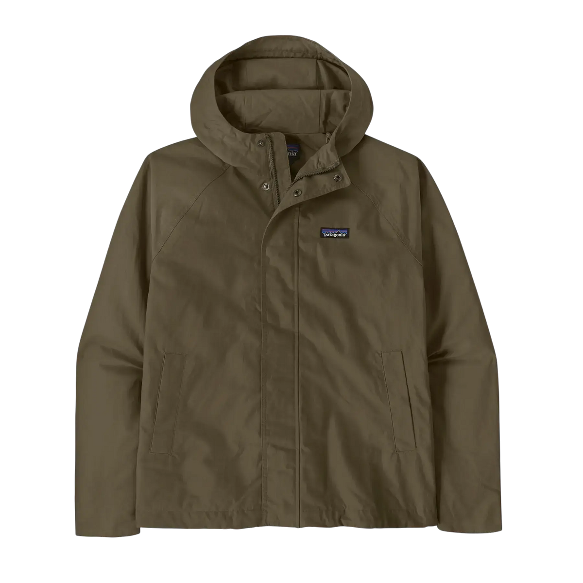 Patagonia M's Dry Wax Cotton Jkt vert - Veste coton cire sur fond transparent - Surfshop Shapers Club House, La Rochelle