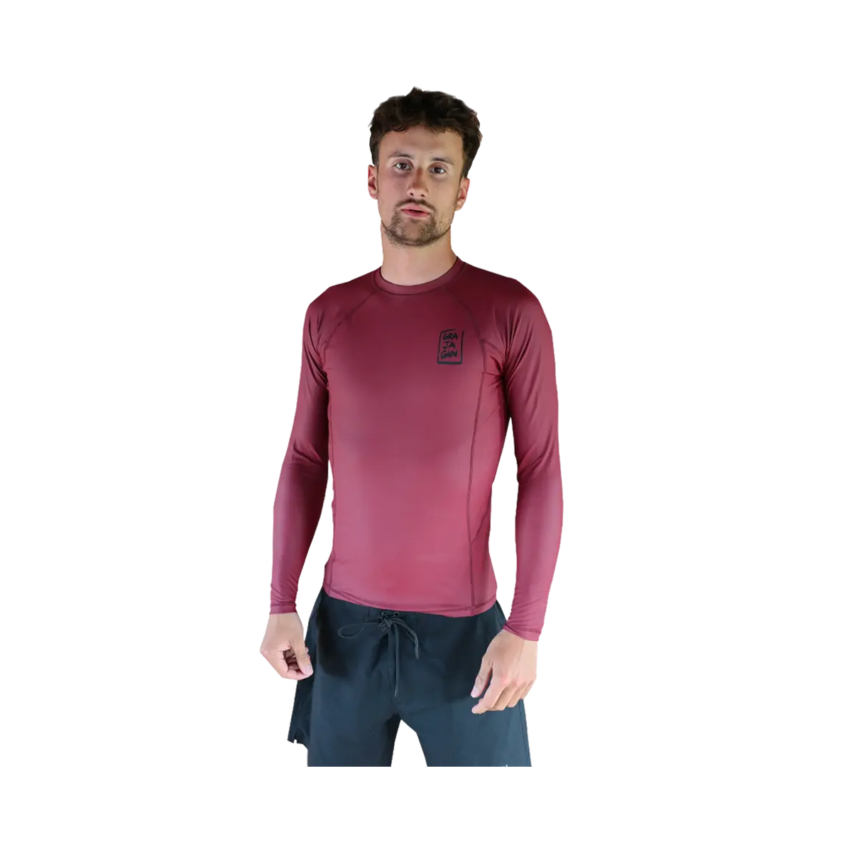 Grajagan - Men's vests & tops - UPF 50 long sleeve windbreaker red Surf Lounge